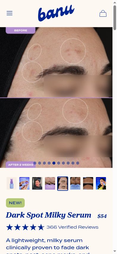 The gallery includes a before/after image labeled "AFTER 2 WEEKS."